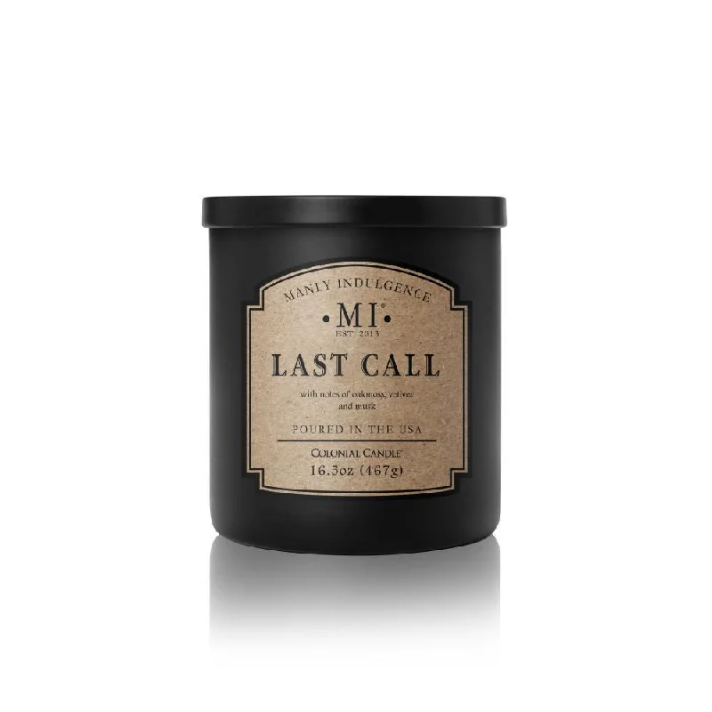 Last Call Candle, Manly Indulgence Classic Collection, 16.5 oz