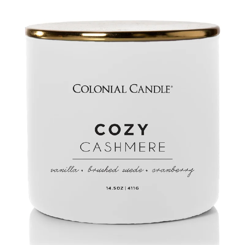 Cozy Cashmere Candle, Pop of Color Collection, 14.5 oz