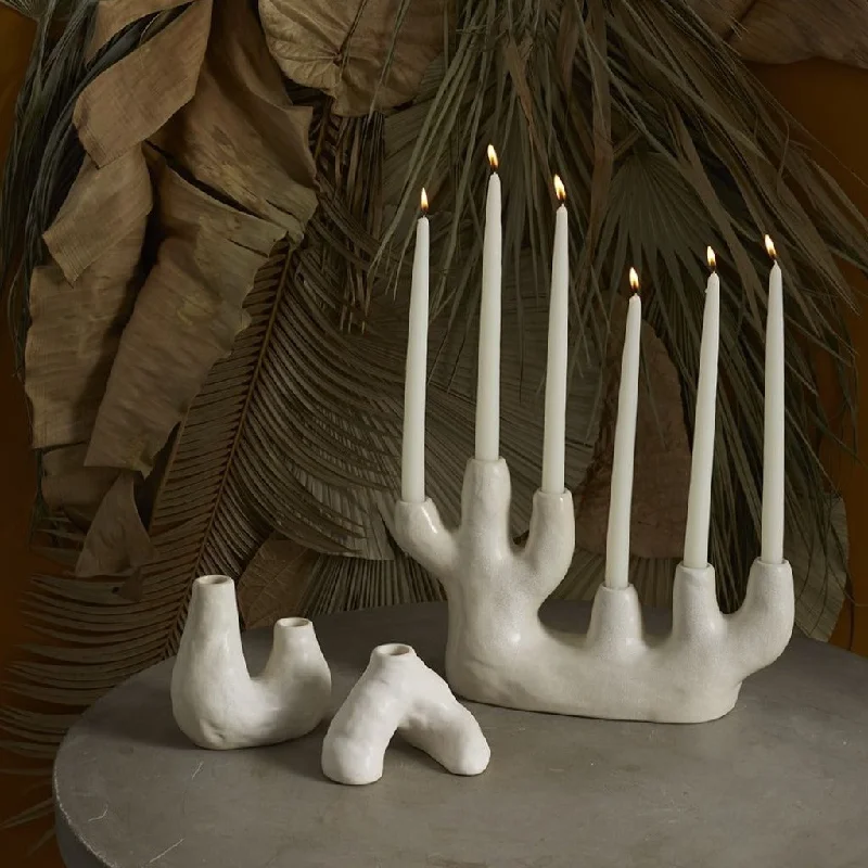 Ceramic Taurus Taper Candle Holder