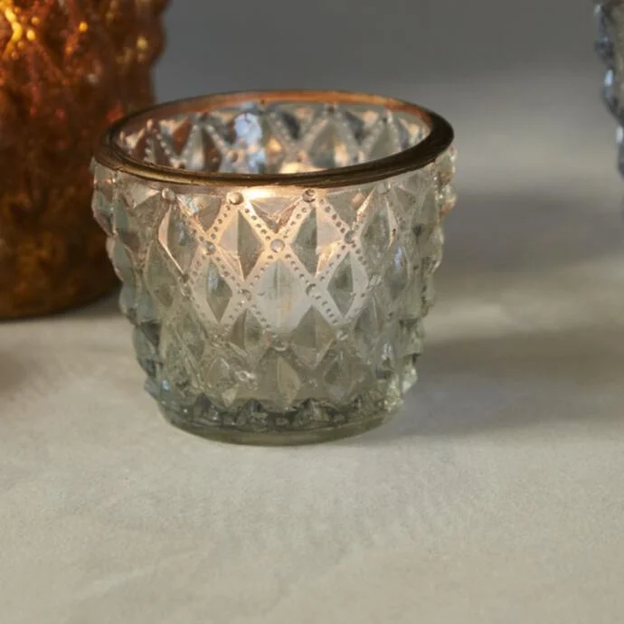 Crystaled Tea Light Candle Holder