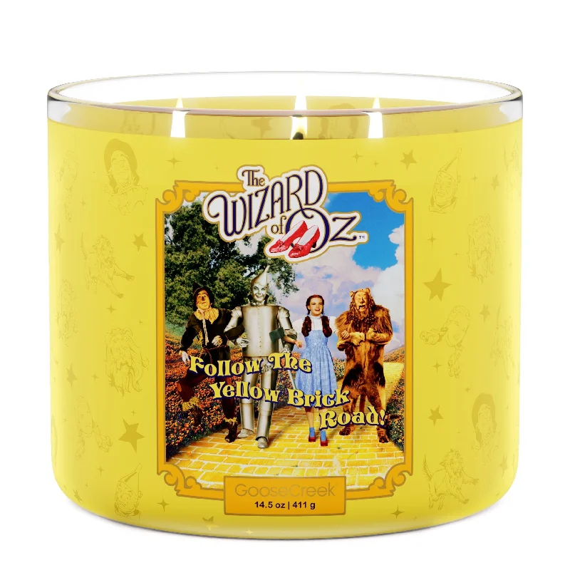 Follow the Yellow Brick Road Wizard of Oz 3-Wick Candle