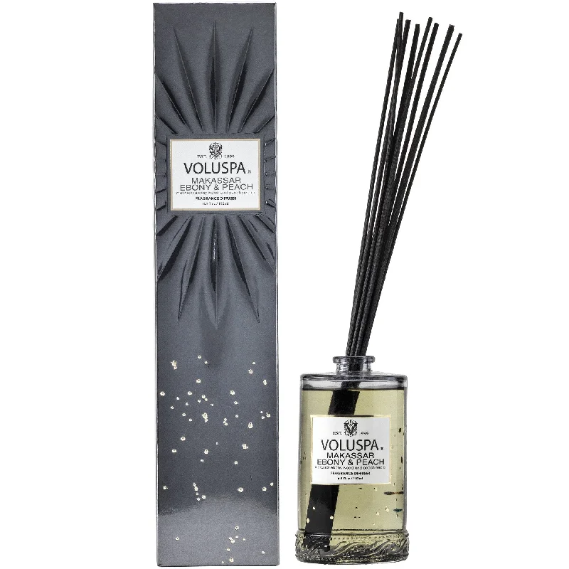 Makassar Ebony & Peach - Reed Diffuser