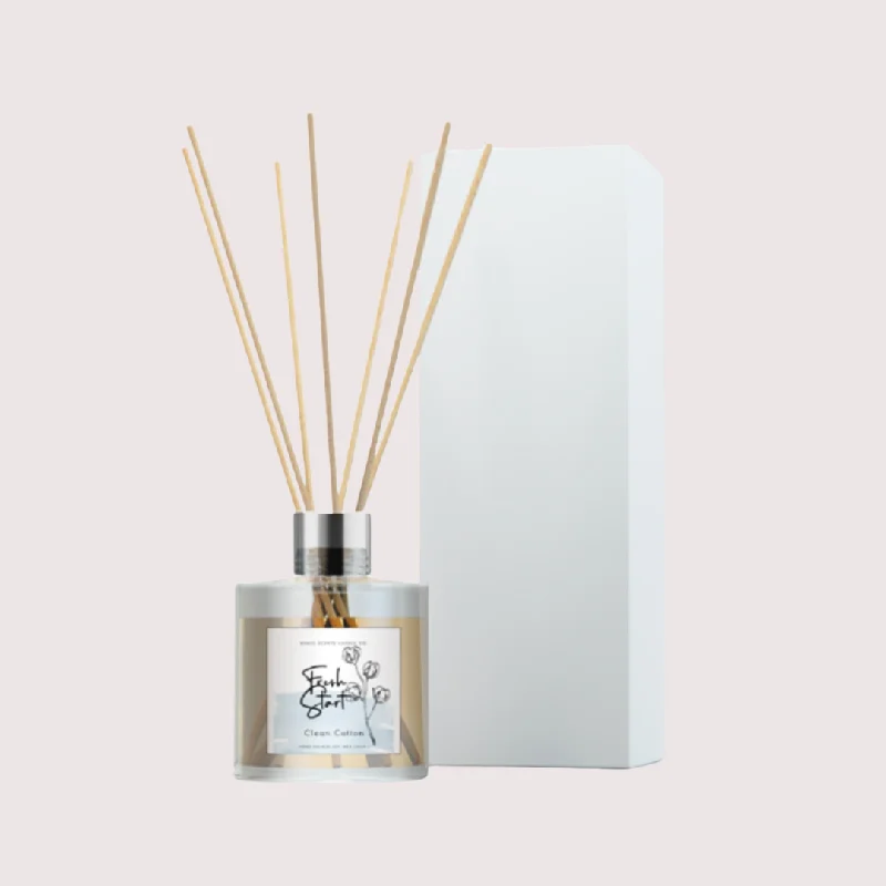 'Fresh Start' Clean Cotton Clear Reed Diffuser [200ml]