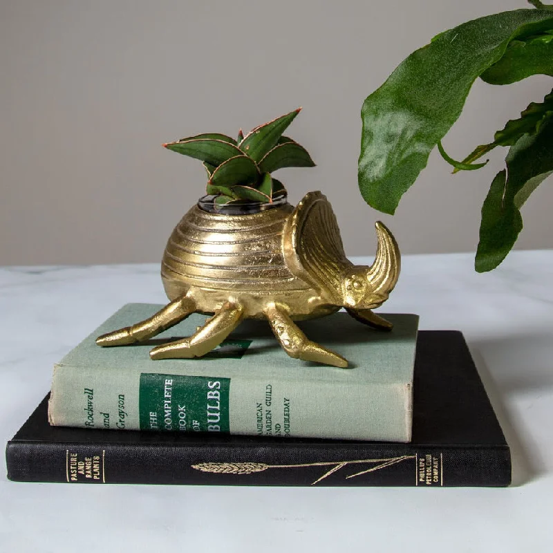 Gold Scarab Planter