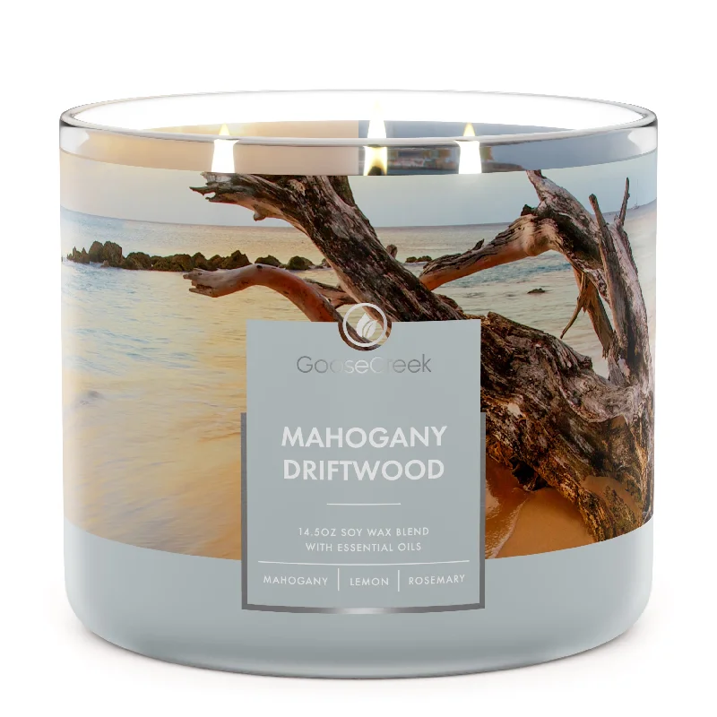 Mahogany Driftwood Large 3-Wick Candle