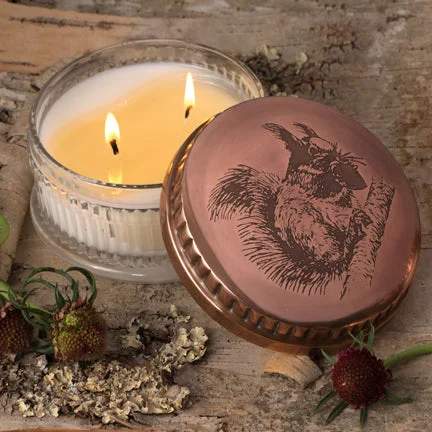 Squirrel Engraved Candle Pot Scented Candle