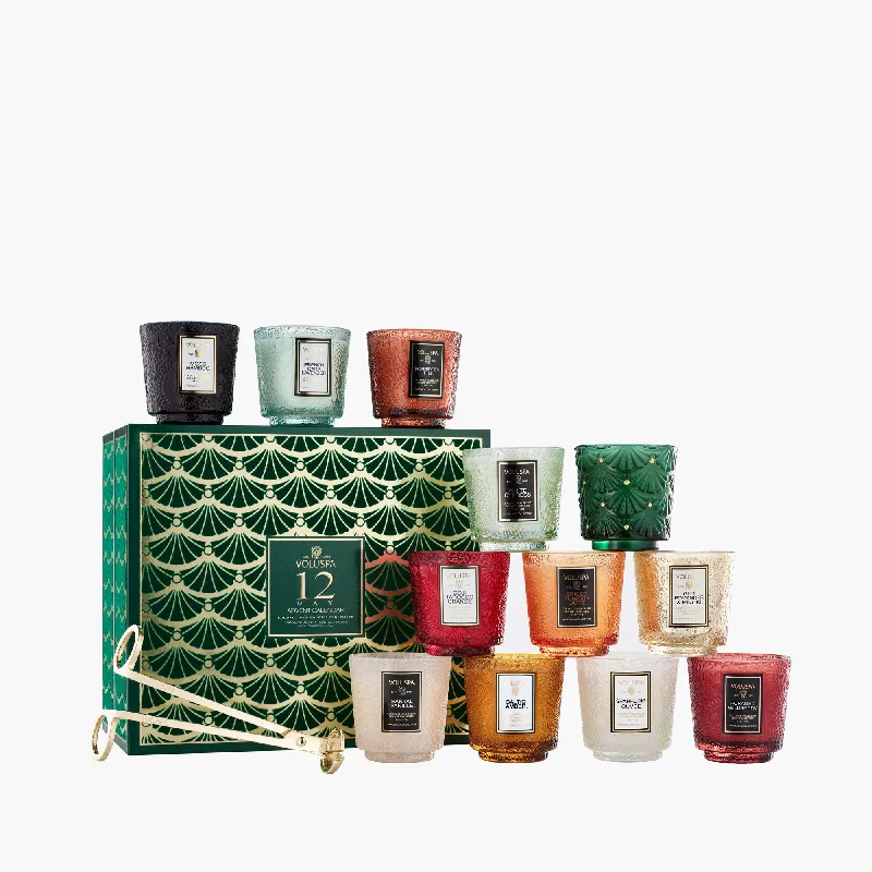 12 Day Advent Calendar - Petite Pedestal Candle Gift Set