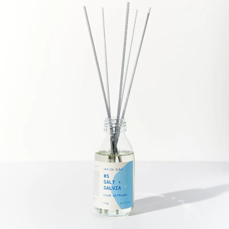 #5 Salt + Salvia, reed diffuser