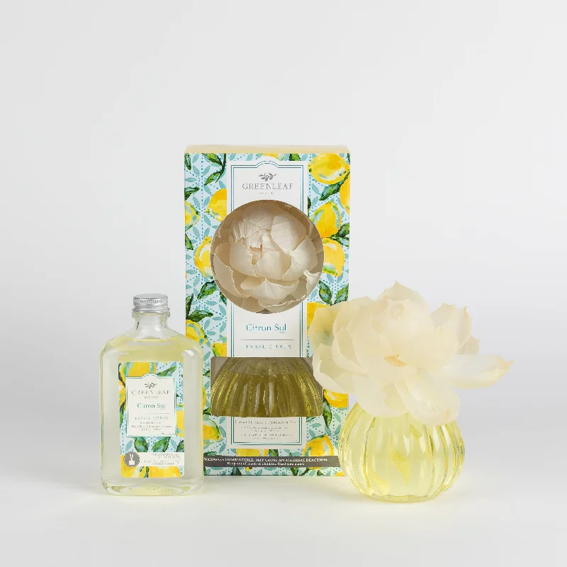 Citron Sol Flower Diffuser & Fragrance Oil Refill