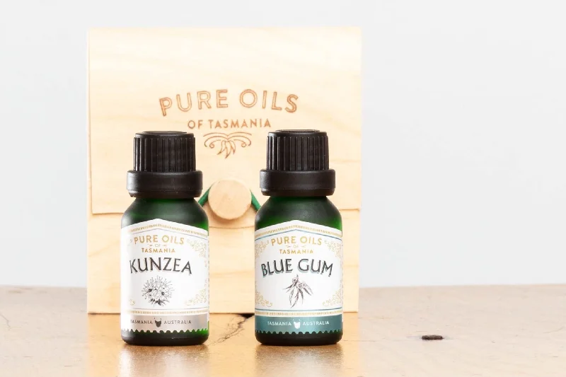 Double Pure Oil Set in Bamboo Gift Box (2 x 15ml) - Choose Your Favourites!