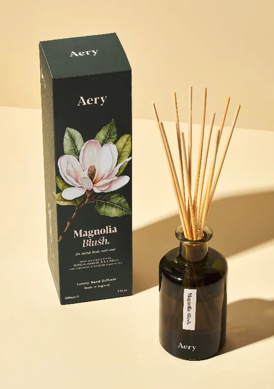 Magnolia Blush Reed Diffuser - tropical magnolia & hibiscus with cedarwood & mandarin essential oils