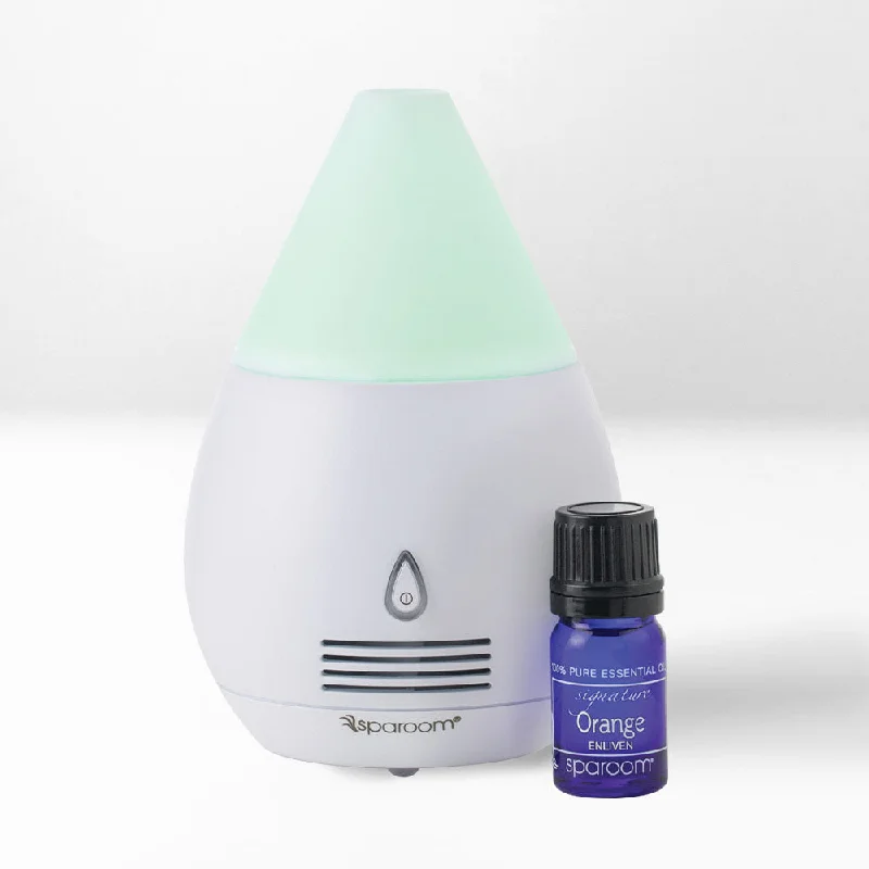 Mini Scentifier White Essential Oil Diffuser + Orange Essential Oil