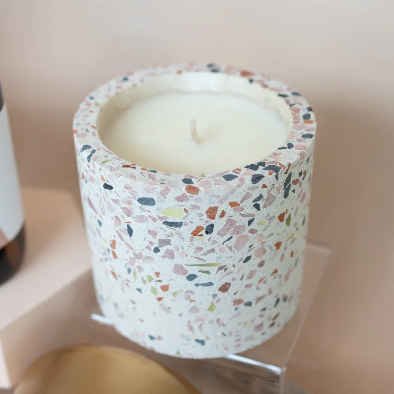 Terrazzo Candle: Sea Salt + Agave